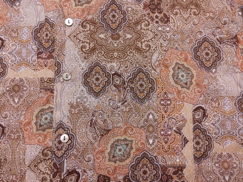 TORI RICHARD Men's Hawaiian Camp Shirt Made USA Brown Rust Paisley XL - Picture 5 of 7