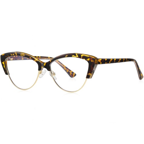 Gafas de ojo de gato para mujer marco de gafas de plástico bisagras de resorte púrpura plateado - Imagen 15 de 19