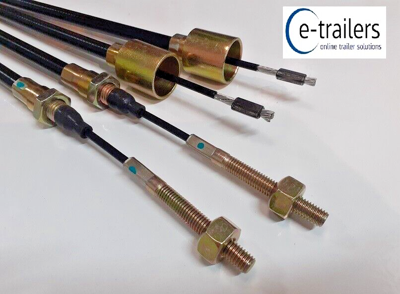PAIR 1430mm ALKO TYPE LONG LIFE DETACHABLE TRAILER BRAKE CABLES IFOR