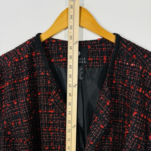 Blazer donna Maggie Barnes taglia 34W nero tweed a quadri leggero accademia - Foto 6 di 9