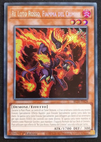 RE LOTO ROSSO FIAMMA DEL CRIMINE Segreta in Italiano BLTR-IT028 YUGIOH