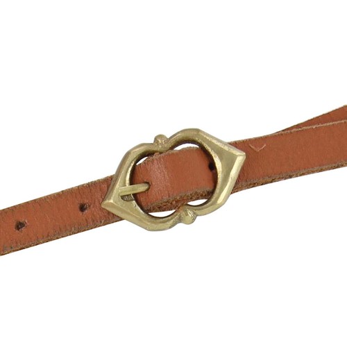 Hebilla de correa de latón macizo medieval renacentista ideal para cinturones con bisagras bloqueo de cinturón - Imagen 3 de 5