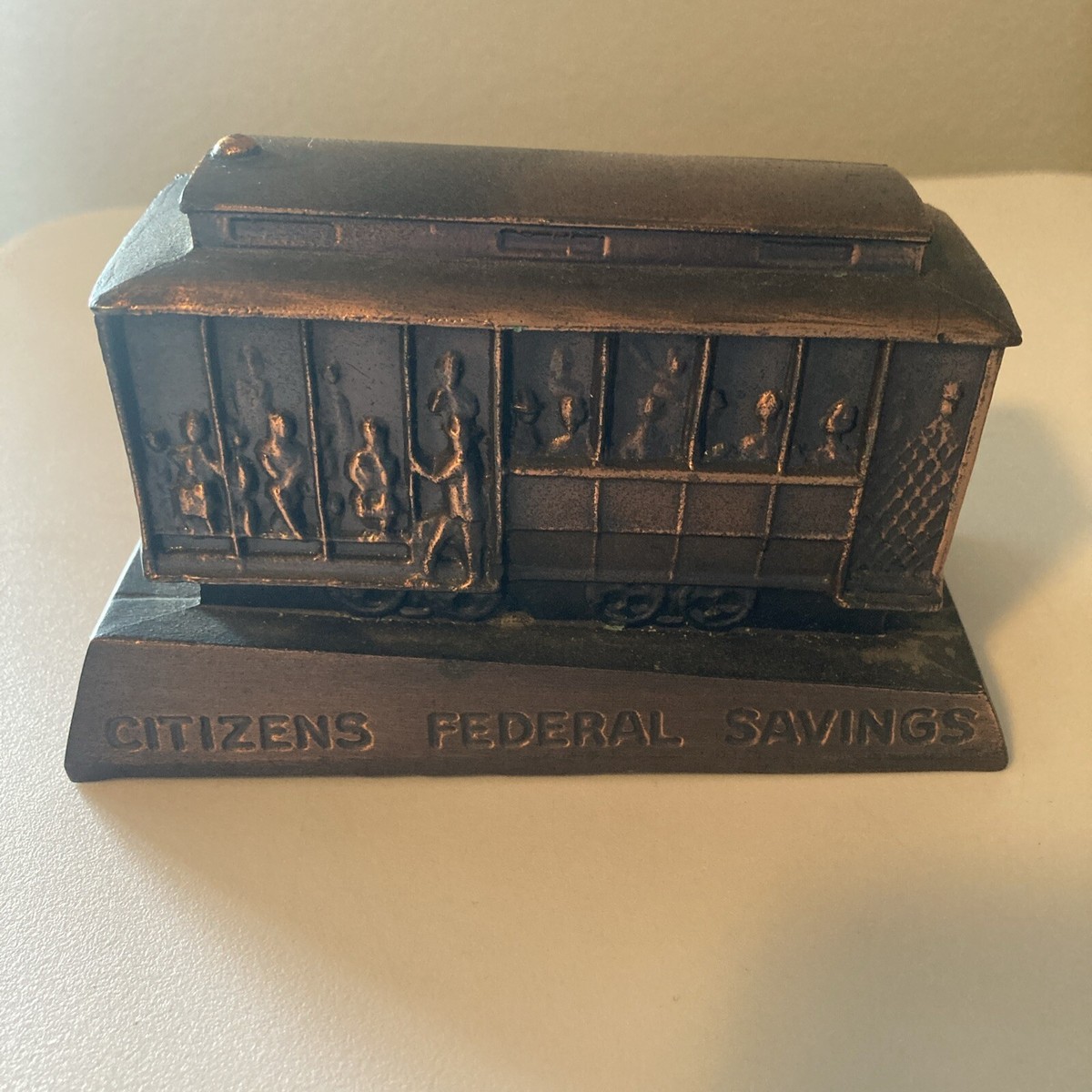 Citizens Federal Savings Cable Car Bank Made by Banthrico USA