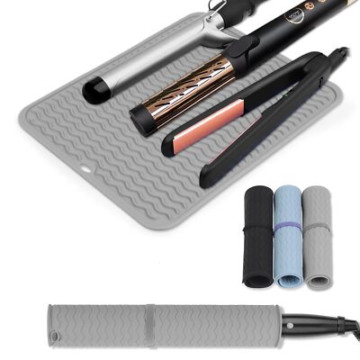Estera de silicona resistente al calor para rizador, planchas y alisadores pelo