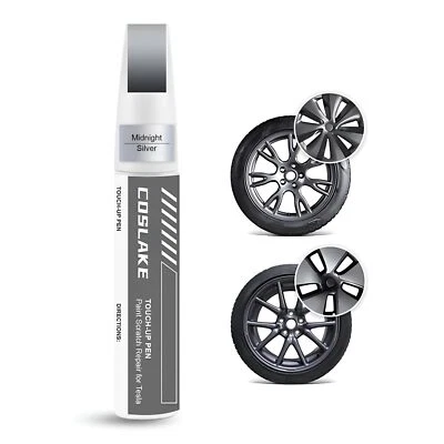COSLAKE Rim Touch Up PaintMidnight Silver for Tesla Model 3 18'' Aero Wheel/M...