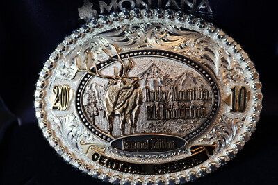 Montana Silversmiths  (2010)  RMEF Banquet Edition belt buckle -Central Oregon.