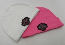 Harley Davidson Newborn Girls Pack of Two Hats in Gift Bag