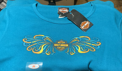 Harley-Davidson Women's Med Scoop Neck Shirt Hamilton, NJ NWT Licensed (tm)
