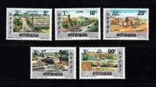 ETHIOPIA SC# 839-843 TOWNS OF ETHIOPIA - MNH