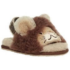 UGG Fluff Yeah Slides Toddler Girls Brown Slippers Sheepskin Lion Size 8