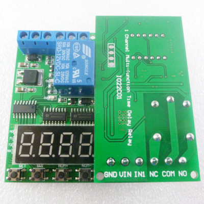 DC 12V Multifunction Self-lock Relay PLC Cycle Timer Module Delay Time Switch