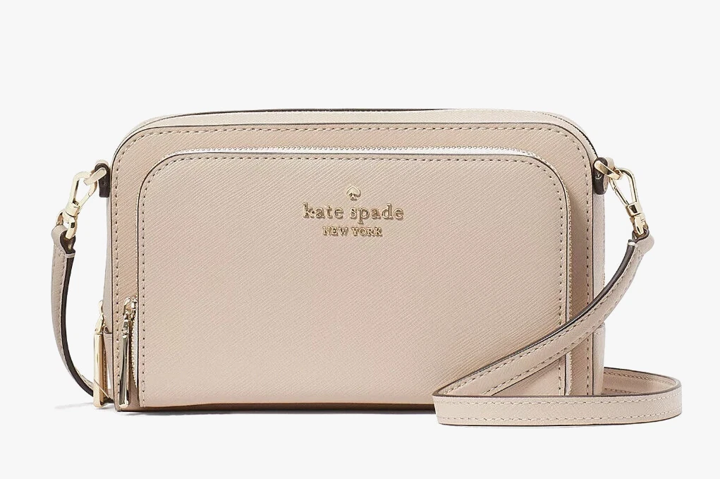 New Kate Spade Staci Dual Zip Around Crossbody Tusk