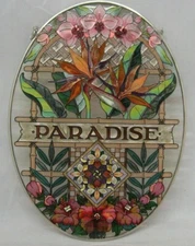 Amia Paradise Found 6214 Large Oval Suncatcher , 6-1/2-Inch W by 9-Inch L,