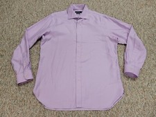Polo Ralph Lauren Shirt Mens 16.5 - 34 Purple Long Sleeve Button Up Easy Care