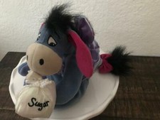 Walt Disney Sugar Plum Fairy Eeyore Beanie Plush Stuffed Animal Bean Bag 7"
