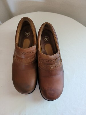 Ariat composite toe Slip-On Work Clog in Brown leather Ariat Expert Women main image 3