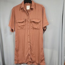 Abercrombie & Fitch Linen Dress Button up Shirt Dress Short Sleeve Size ST