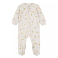 New infant Nike one piece Ivory Swooshfetti Print Sleep  Play Size 6 months