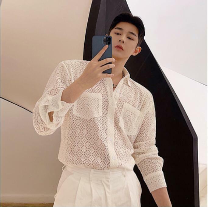 mens lace tops
