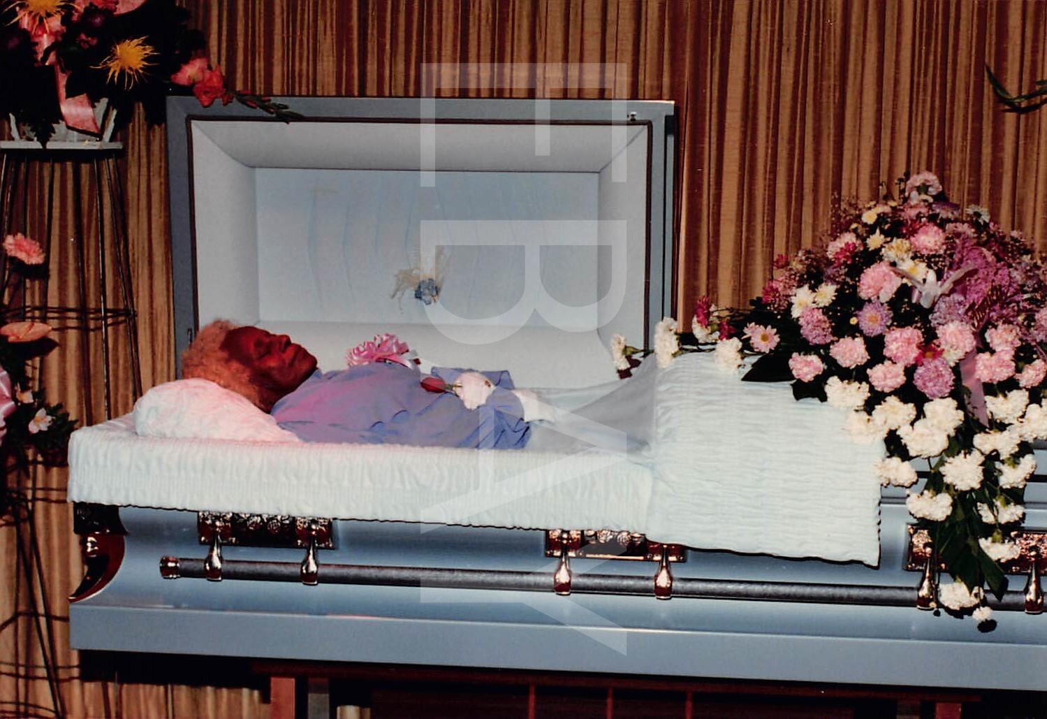 1990s Photo 3.5x5 African American Woman Open Casket Funeral Flowers H19  #28 | eBay