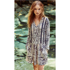 Tiny by Anthropologie Caviana Boho Chic Shirtdress Oversized Small