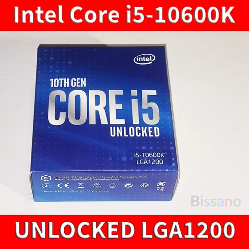 Intel Core i5-10600K LGA1200 4.1 GHZ CPU up to 4.8 GHZ 6 core unlocked 10th Gen
