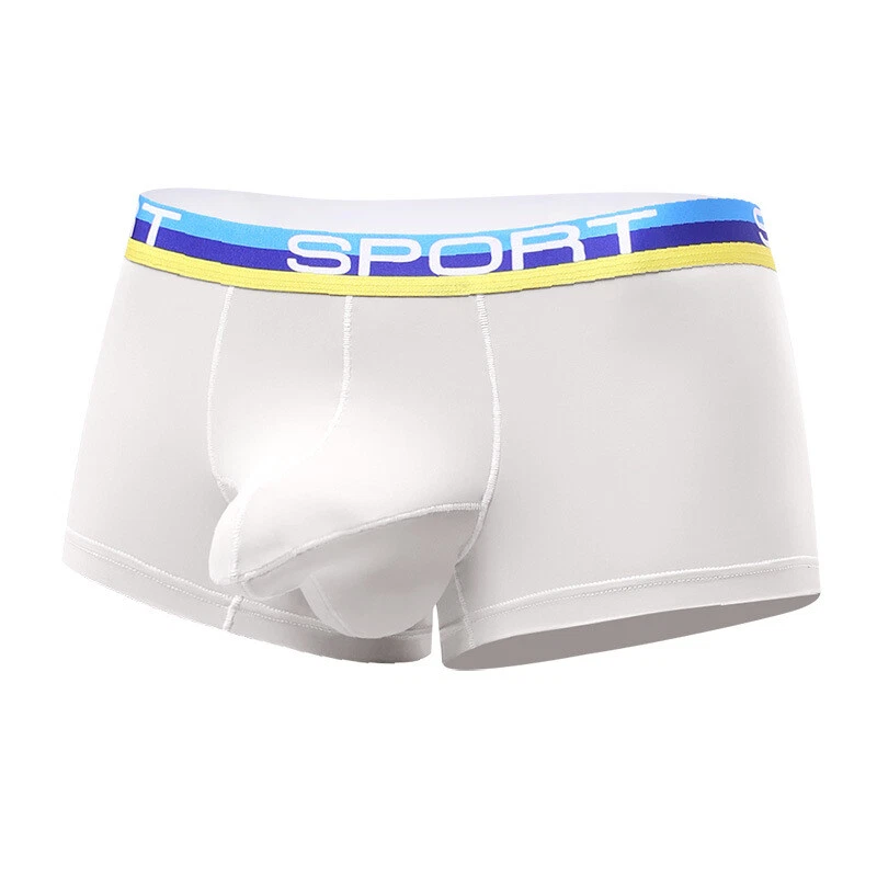 New Men's Separation Pouch Nylon Ice Silk Breathable Comfortable Boxer Briefs Foto 4 de 4