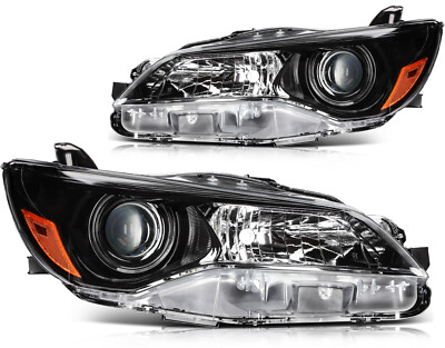 Pair For Toyota Camry 2.5L 2015-2017 Headlight Assembly Black Housing