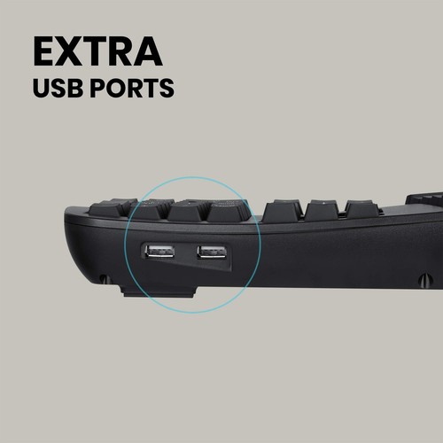 Perixx PERIBOARD-312 Ergonomic Backlit Keyboard - Wired USB with 2 Hubs - Nat... - Picture 6 of 7