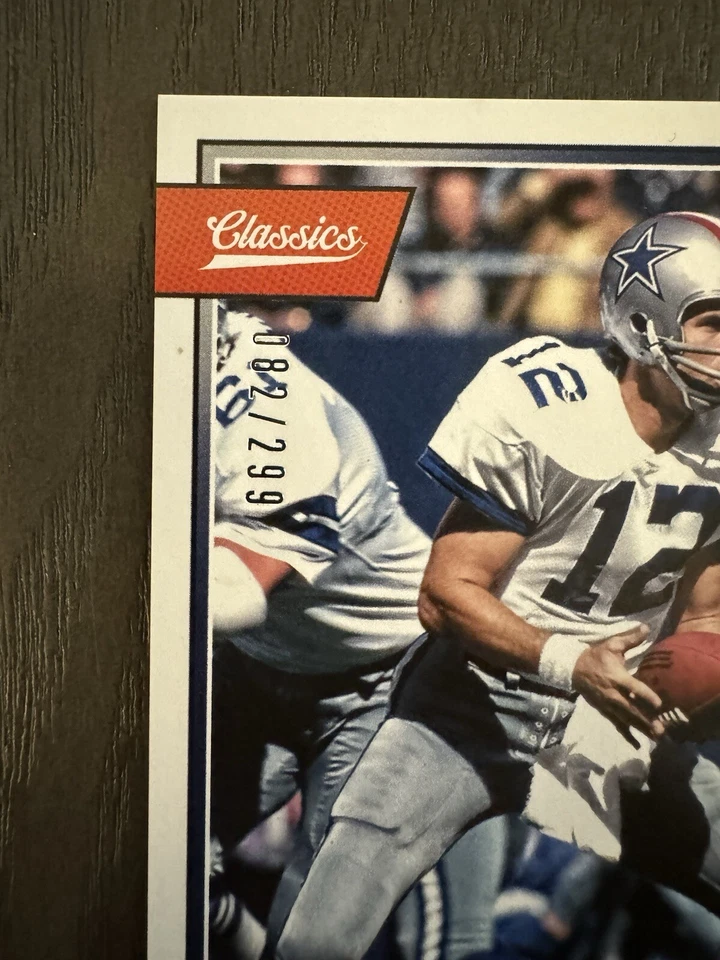 2018 Panini Classics Legends Red Back Parallel /299 #193 ROGER STAUBACH Card HOF - Image 3 of 3