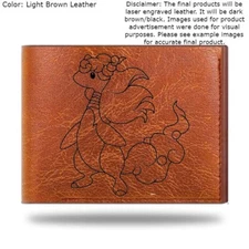 Custom Engraved MEGA AMPHAROS Leather Bifold Wallet - Color Choices