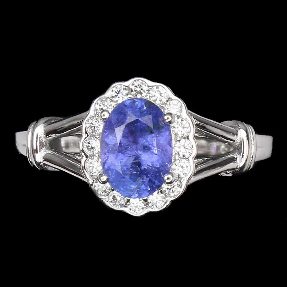 Anello In Tanzanite Delicata - Anello In Argento Sterling - Anello Di Fidanzamento In Tanzanite Taglio Ovale - Anello Promessa - Regalo Anniversario Di Dicembre Birthstone - Italia - Foto 8