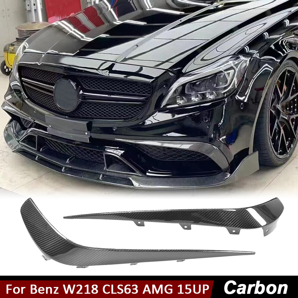 For Mercedes W218 CLS63  15UP Real Carbon Front Bumper Air Vent Splitter Fins