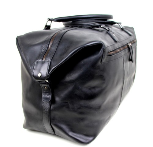 RARE The Macallan BLACK LEATHER 21" DUFFLE CARRY ON BAG OVERNIGHT WEEKENDER - Picture 6 of 15