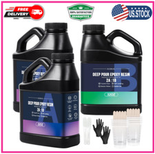 Deep Pour Epoxy Resin,96OZ Resin Epoxy Kit 2:1 for 2-4 In Pour Depths Bubble.