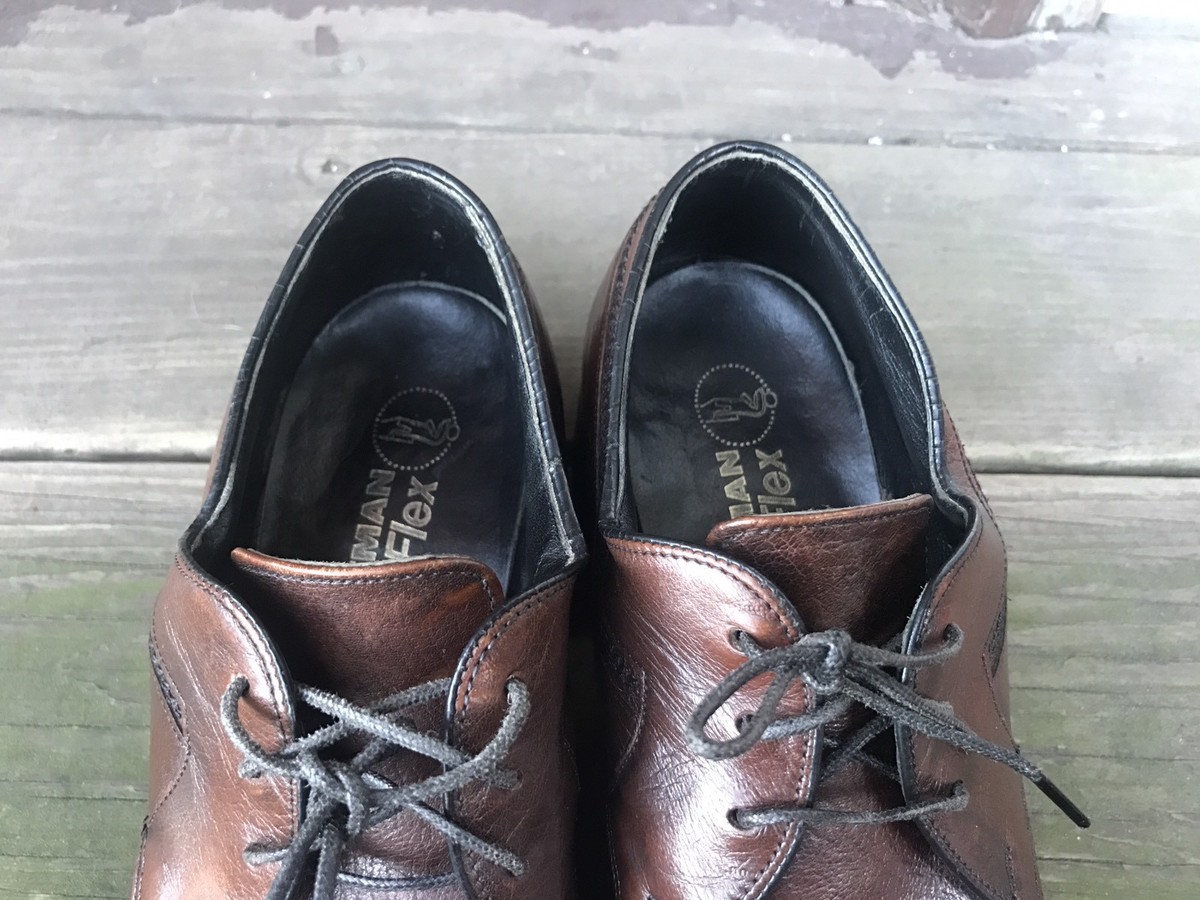Freeman Size 7 1/2 Gray Leather Mens Dress Shoes Brent Brown Dress Shoes for Men | Freeman Footwear main image 3
