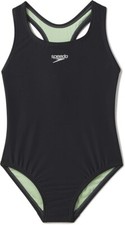 Speedo Girl's Swimsuit One Piece Closed Racerback size 4 NWT