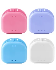 JMU Retainer Box Case Vent Holes Storage Mouth Tight Snap Closure Guard GD-2514