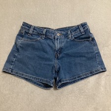 Levi  s girls 3 Jr. blue denim shorts pockets zipper relaxed Mexico