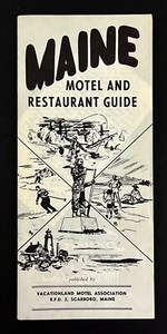 1967 Maine Motel Hotel Restaurant Lodging Tourist Guide Vintage Travel Brochure