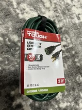 NEW   HyperTough 25ft 16/3 Green Outdoor Extension Cord