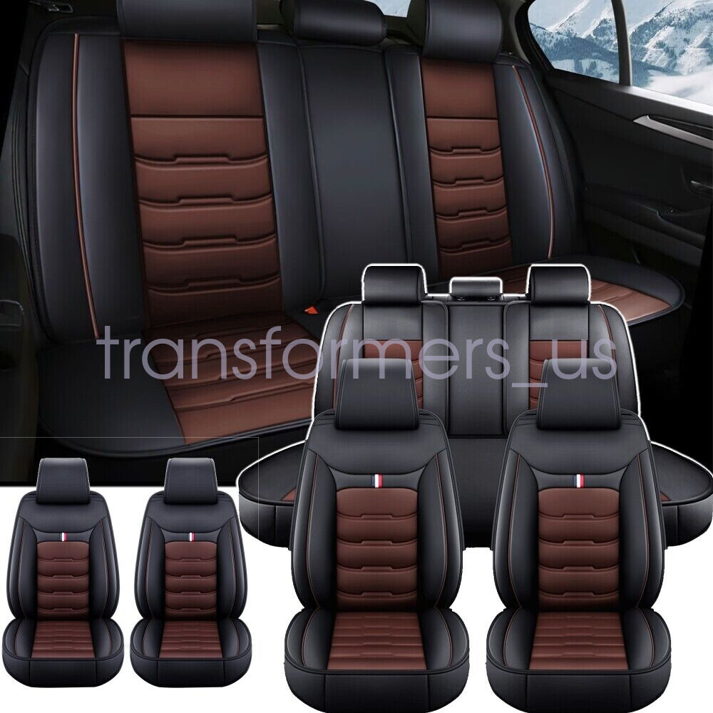 For Toyota Seat Cover 5-Seat Full Set Deluxe Leather Front & Rear Protectors