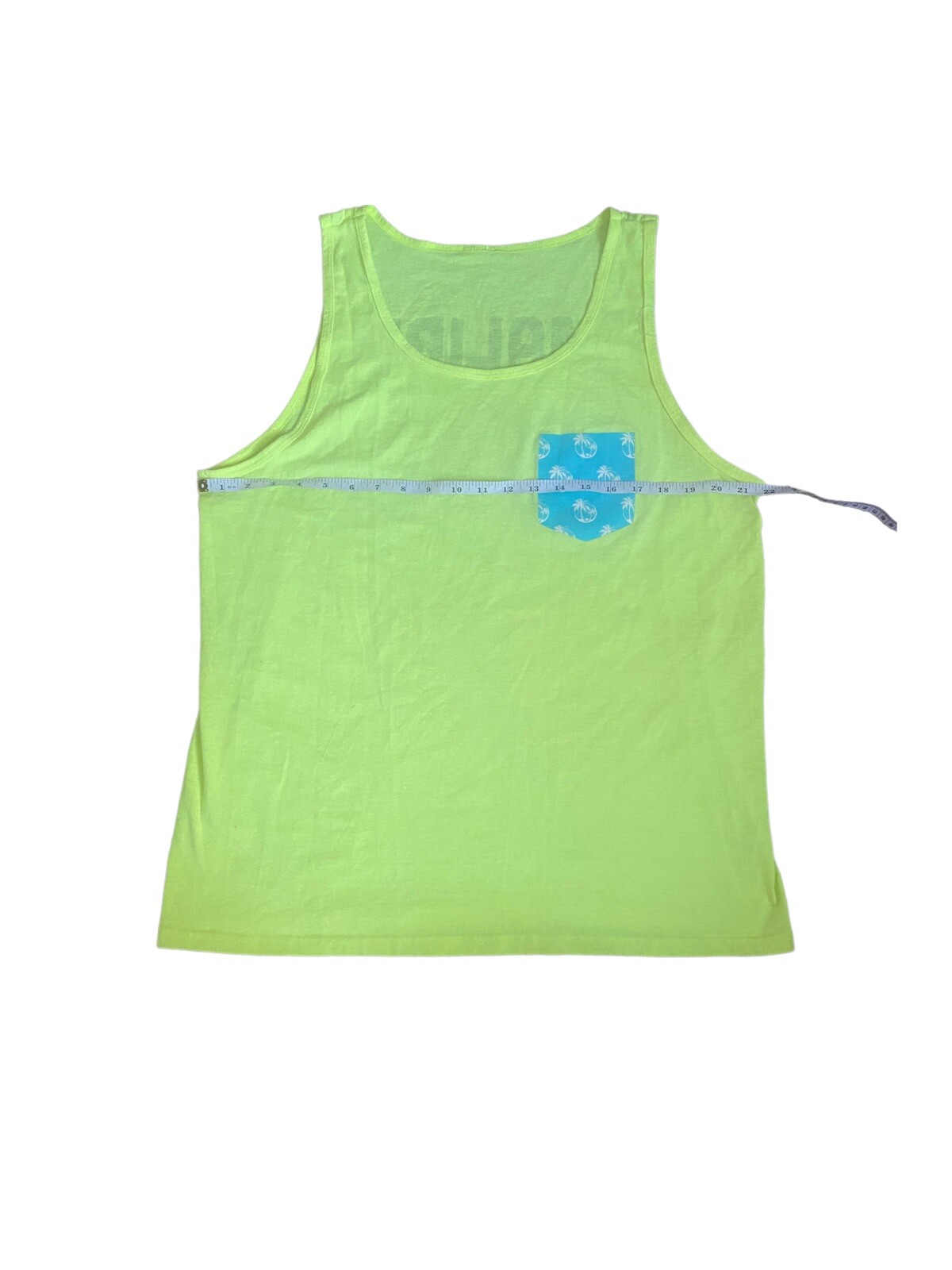 Mens Malibu Neon Yellow Tank Top Size L Large eBay