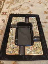 Rare Vintage  Xikar HC Series Ceramic Ashtray, 4 Cigar Rests
