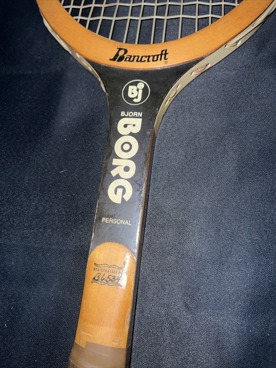 Vintage Personal Bjorn Borg Bancroft Wooden Tournament play tennis