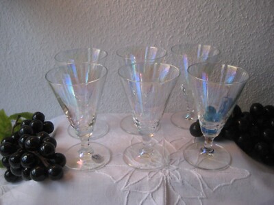 Zwiesel-Glas  6 Martinigläser- Regenbogenmuster