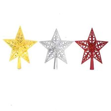 Christmas Tree Star Topper Ornament Twisted Curve Xmas Star Home Party Decor