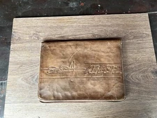 Soviet leather folder for documents of the AN-32 aircraft pilot