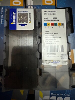 GRIP 4002Y IC807/ISCAR  10 PCS