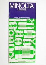 197117 Minolta Lenses Brochure ca. 1977 Genuine Original